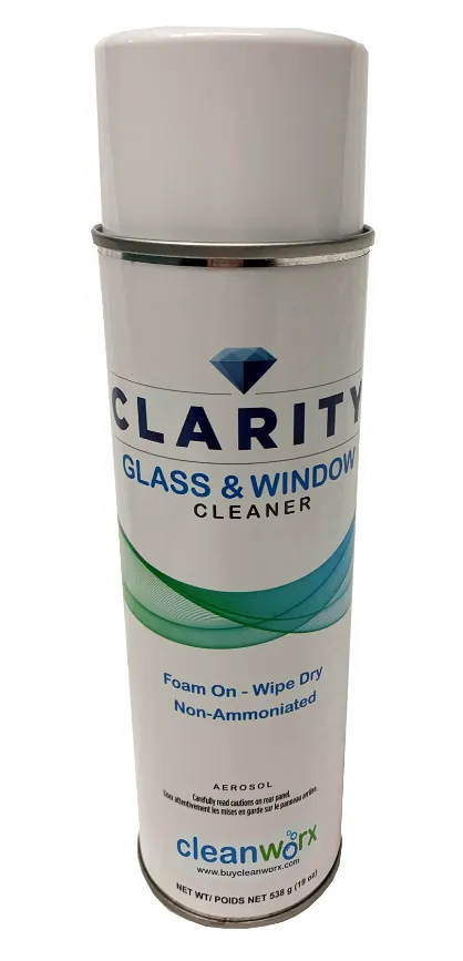 Clarity Glass & Window Cleaner aerosol can